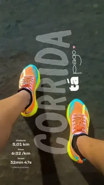 Story de treino com figurinha