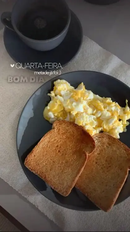 Story minimalista de café da manhã