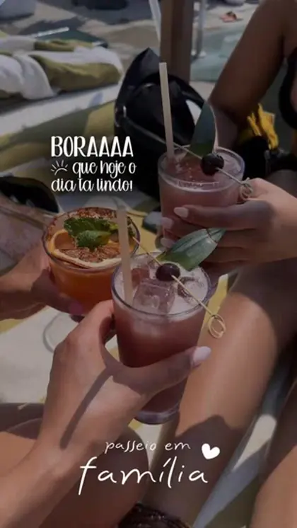 Story de passeio em família no domingo
